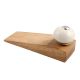 2 Pieces Cream Round Ceramic Wooden Door Stopper